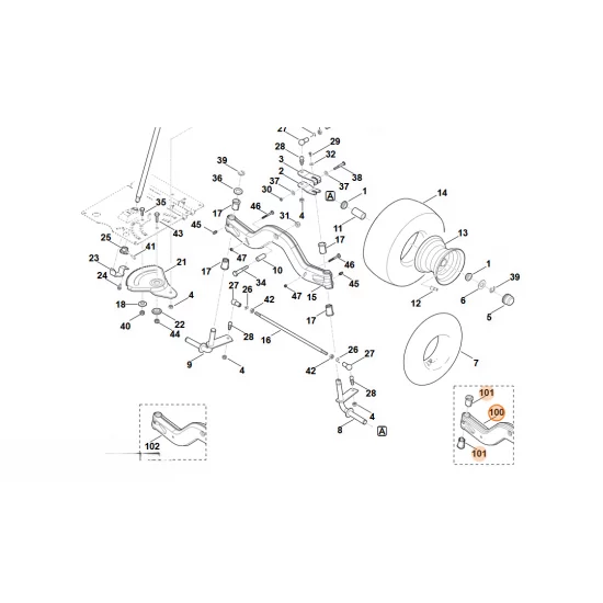 STIHL  Oś 6165 700 2406